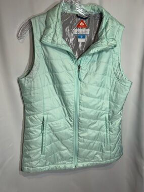 Columbia Women's Light Mint Quilted Puffer Vest Size Large